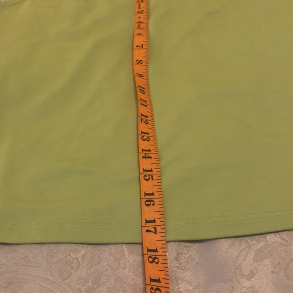 SCRIPT TANK TOP - SIZE L PETITE - LIME GREEN 10% SPANDEX STRETCHY COOL - #187 - Picture 8 of 9